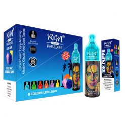 R&M Paradise 10000 puffs disposbale vape device Blue Raz Bubble Gum with display box
