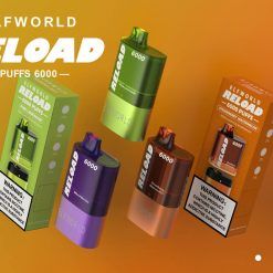ELFWOELD Reload 6000 Kit 6000 puffs changable POD Vape Kits with package