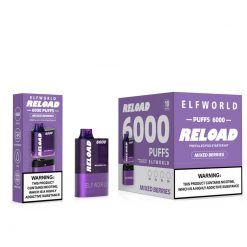 ELFWOELD Reload 6000 Kit 6000 puffs changable POD Vape Mixed Berries Kits Bulk Wholesale