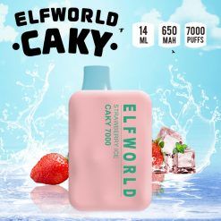 Elfworld-Caky 7000, 7000 Puffs Disposable Vape Box Strawberry Ice Flavor