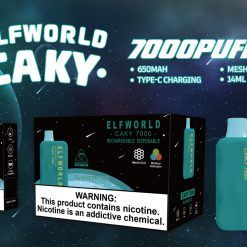 Elfworld-Caky 7000, 7000 Puffs Disposable Vape Box With Package box