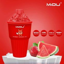 MiOU-Vape-Ice-Cream vape-style-8000-puffs-Disposable-Vape-Strawberry-Waterlon-Ice-flavor