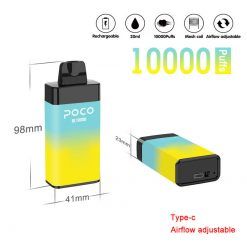 POCO BL10000 10000 Puffs disposable Vape Box size guide