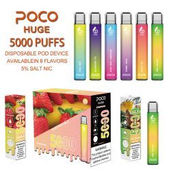 POCO HUGE 5000 puffs disposable vape pen bulk wholesale with Mesh coil