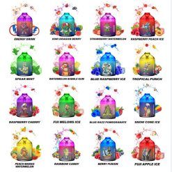 R&M Bar 9k 9000 Puffs Disposable Vape Device Flavor Collections