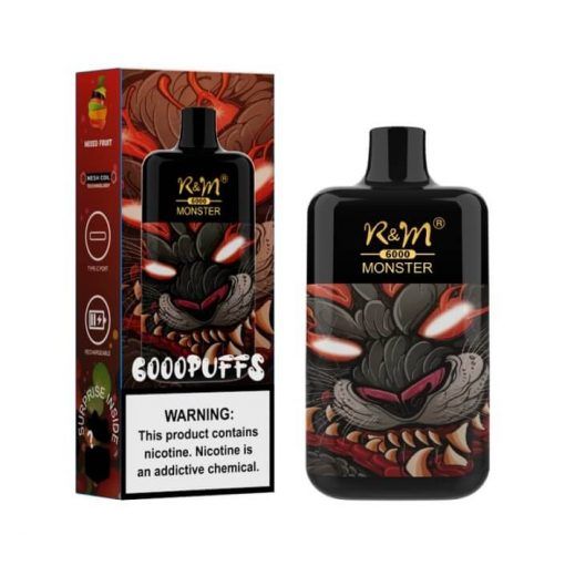 R&M Monster 6k 6000 Puffs Disposable Vape Box Bulk Wholesale