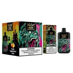 R&M Monster 6k 6000 Puffs Disposable Vape Box Bulk Wholesale Peach Passionfruit Gumi